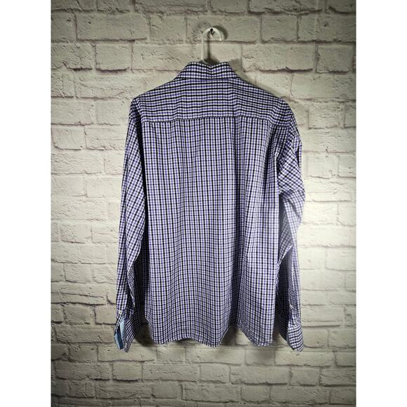 Bugatchi Men's Button Down Shirt Long Sleeve Medium Black Purple Gray‎ - Picture 4 of 6